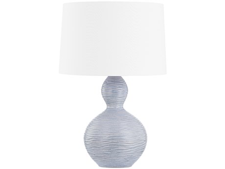 Hudson Valley Cairns Aged Brass Blue Buffet Lamp