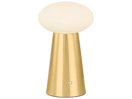 Hudson Valley Cashel Aged Brass Cloud Glass Gold Table Lamp
