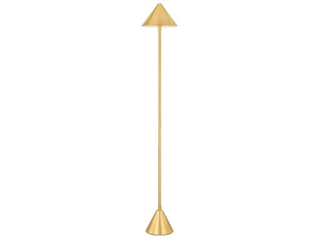 Hudson Valley Salma Aged Brass White Acrylic Floor Lamp