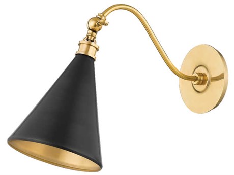 Hudson Valley Osterley 1-Light Aged Brass Antique Distressed Bronze Wall Sconce