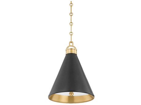Hudson Valley Osterley 1-Light Aged Brass Antique Distressed Bronze Mini Pendant