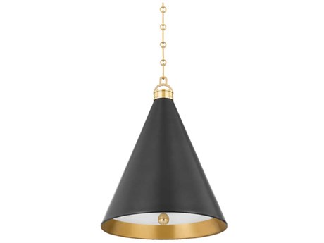 Hudson Valley Osterley 1-Light Aged Brass Antique Distressed Bronze Pendant
