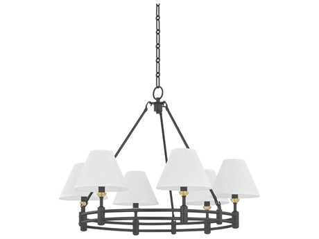 Hudson Valley Howard 6-Light Aged Brass Distressed Bronze Candelabra Chandelier