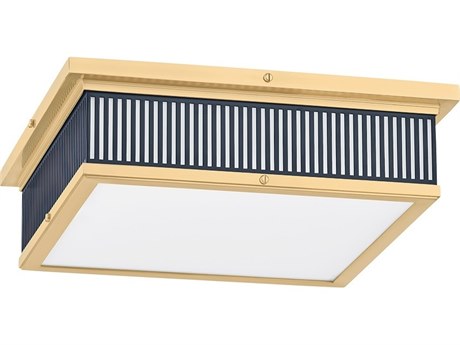 Hudson Valley Ashdown 1-Light Aged Brass Distressed Bronze Flush Mount