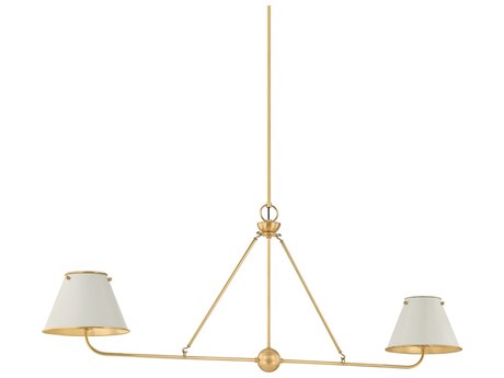 Hudson Valley Burghley 2-Light White Linear Island Pendant