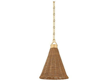 Hudson Valley Kensington 1-Light Aged Brass Mini Pendant
