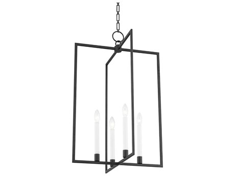 Hudson Valley Middleborough 4-Light Aged Iron Black Pendant