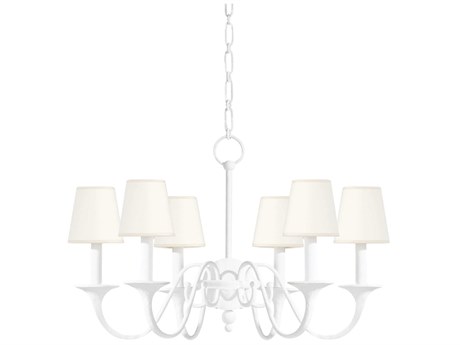 Hudson Valley Windsor 6-Light White Plaster Empire Chandelier