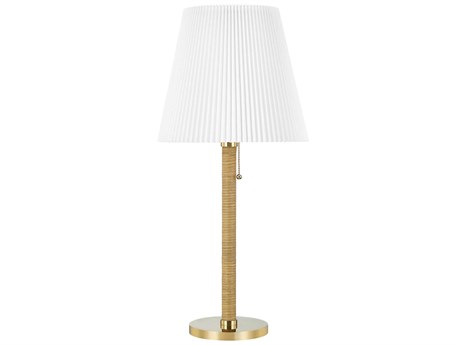 Hudson Valley Dorset Aged Brass Cream Buffet Lamp
