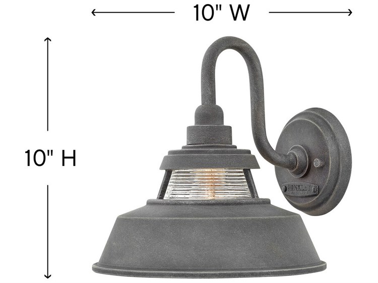 Hinkley Troyer Outdoor Wall Light Aged Zinc 2