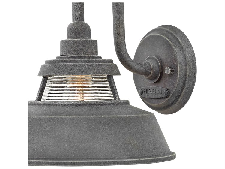 Hinkley Troyer Outdoor Wall Light Aged Zinc 3