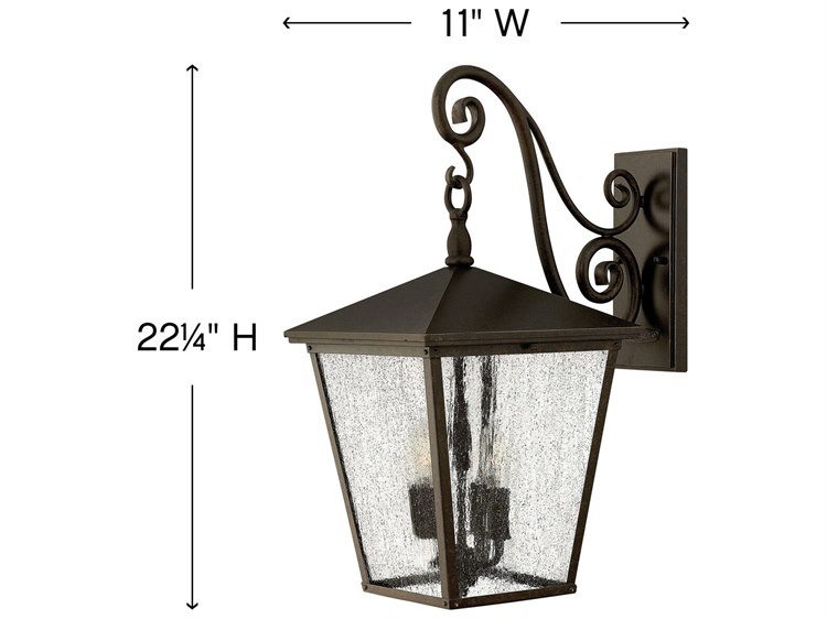 Hinkley Trellis Outdoor Wall Light Regency Bronze 2