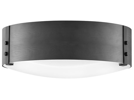 Hinkley Sawyer 3-Light Black Glass LED Flush Mount