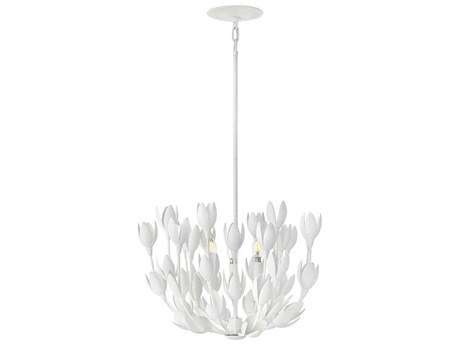 Hinkley Flora 3-Light Textured Plaster White LED Pendant