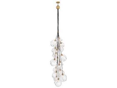 Hinkley Skye 18-Light Heritage Brass Globe Chandelier