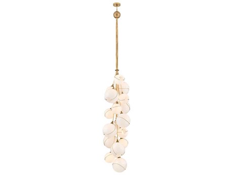Hinkley Skye 18-Light Heritage Brass Globe Chandelier
