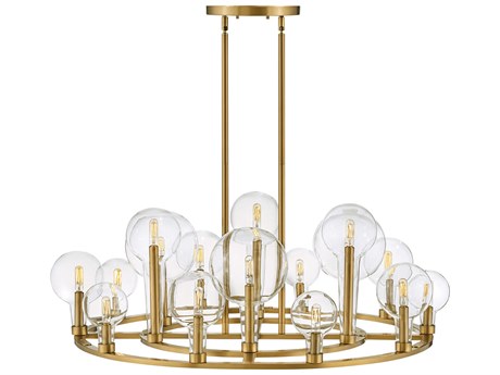 Hinkley Alchemy 16-Light6-Light Lacquered Brass Glass Globe Chandelier
