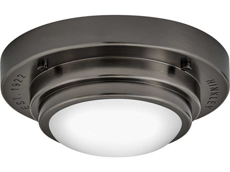 Hinkley Porte Black Oxide Glass LED Round Flush Mount
