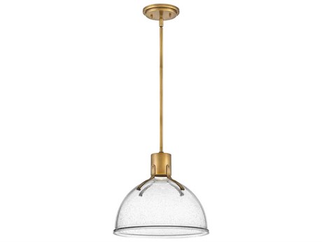 Hinkley Argo 1-Light Heritage Brass Glass LED Dome Pendant