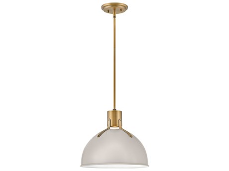 Hinkley Argo 1-Light Light Taupe Brass LED Dome Pendant