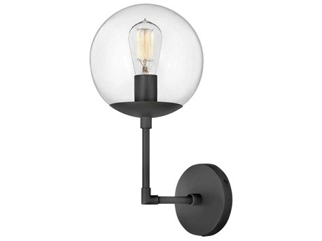 Hinkley Warby 1-Light Black Glass Wall Sconce