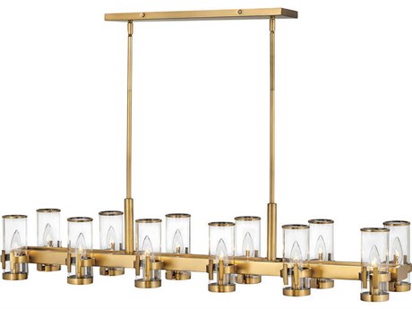 Hinkley Reeve 12-Light Heritage Brass Cylinder Island Pendant