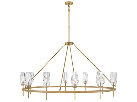 Hinkley Ana 12-Light Heritage Brass Candelabra Chandelier