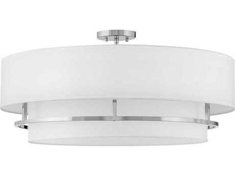 Hinkley Graham 4-Light Polished Nickel LED Tiered Semi Flush Mount