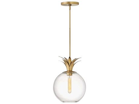 Hinkley Palma 1-Light Heritage Brass Glass Globe Mini Pendant