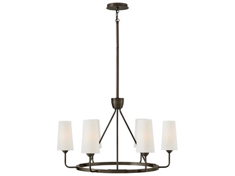 Hinkley Lewis 6-Light Black Oxide LED Candelabra Chandelier