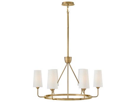 Hinkley Lewis 6-Light Heritage Brass LED Candelabra Chandelier