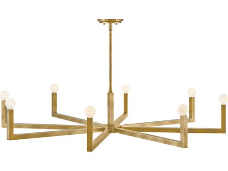 Hinkley Ezra 8-Light Heritage Brass Candelabra Chandelier