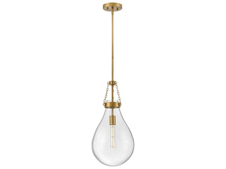 Hinkley Eloise 1-Light Lacquered Brass Glass Mini Pendant