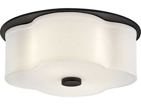 Hinkley Delaney 2-Light Black Geometric Flush Mount