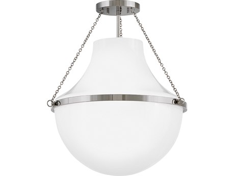 Hinkley Collins 1-Light Polished Nickel Semi Flush Mount