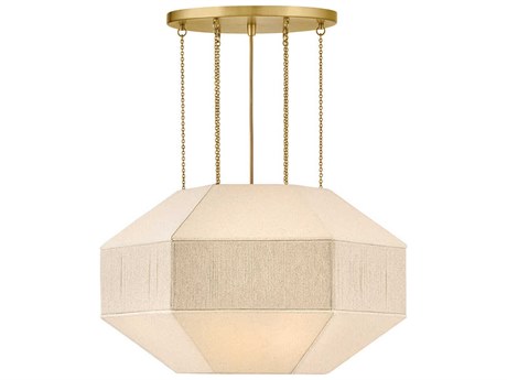 Hinkley Lyla 4-Light Lacquered Brass Geometric Chandelier
