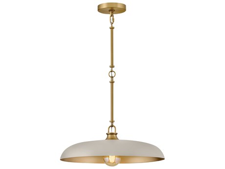 Hinkley Sadie 1-Light Lacquered Brass Gray Dome Pendant