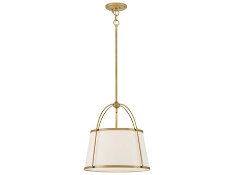 Hinkley Clarke 1-Light Lacquered Dark Brass Drum Pendant