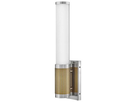 Hinkley Zevi Polished Nickel Lacquered Brass Glass LED Wall Sconce