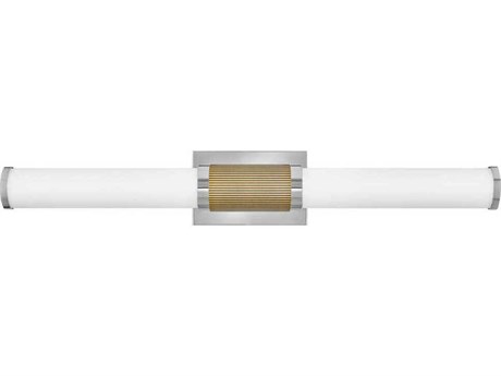 Hinkley Zevi Polished Nickel Lacquered Brass Glass LED Vanity Light