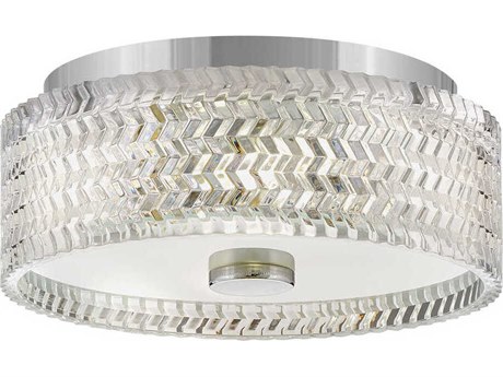 Hinkley Elle 2-Light Chrome Glass Flush Mount