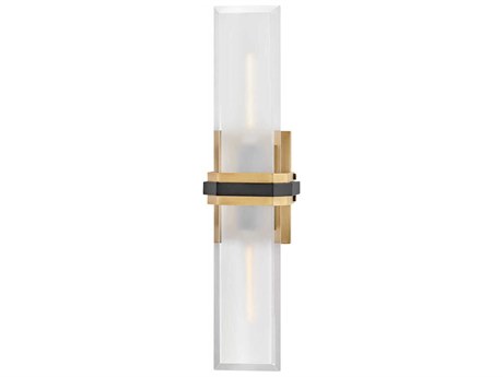 Hinkley Kipton 2-Light Heritage Brass Black Wall Sconce
