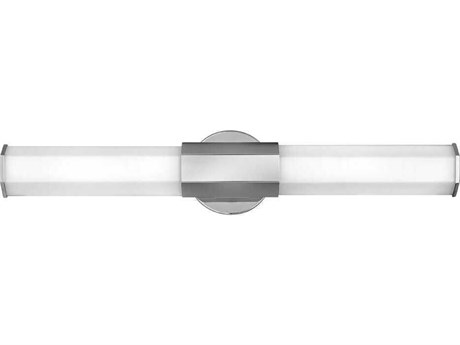 Hinkley Facet Polished Nickel White Glass LED Vanity Light