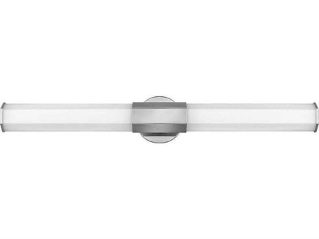 Hinkley Facet Polished Nickel White Glass LED Vanity Light