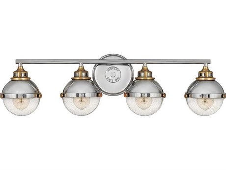 Hinkley Fletcher 4-Light Polished Nickel Heritage Brass Vanity Light