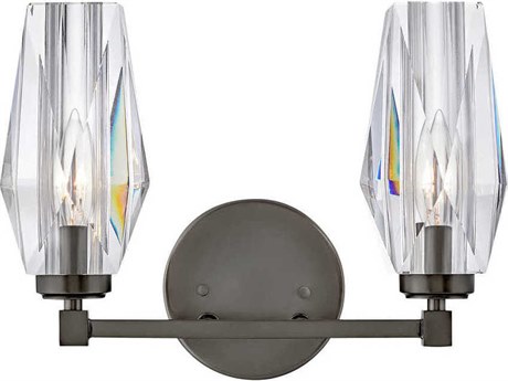 Hinkley Ana 2-Light Black Oxide Crystal Vanity Light