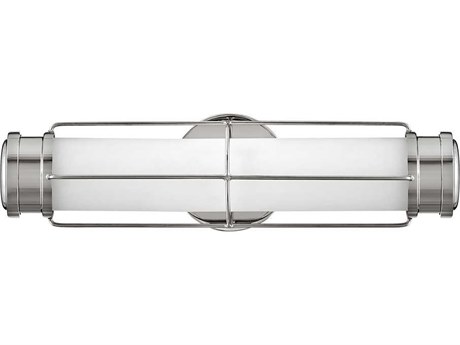 Hinkley Saylor Polished Nickel Glass LED Wall Sconce
