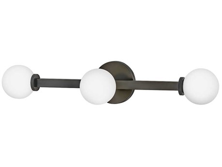 Hinkley Audrey 3-Light Black Oxide Glass LED Vanity Light