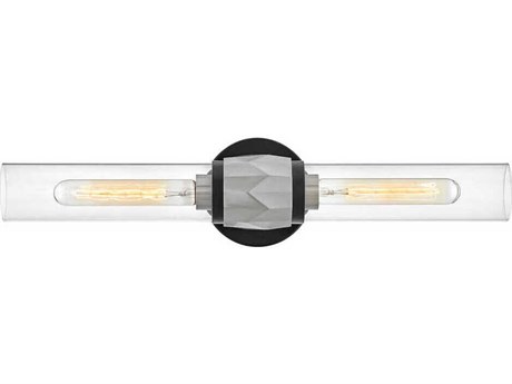 Hinkley Ellison 2-Light Black Brushed Nickel Glass LED Vanity Light