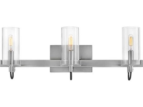 Hinkley Ryden 3-Light Brushed Nickel Glass LED Vanity Light